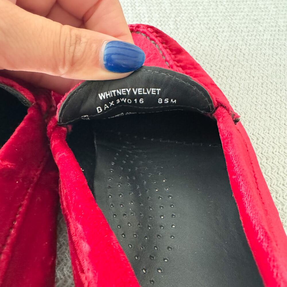 G.H. Bass Red Velvet Whitney Weejuns Loafer 8.5 Old Money Quiet Luxury Slide On - Picture 9 of 12
